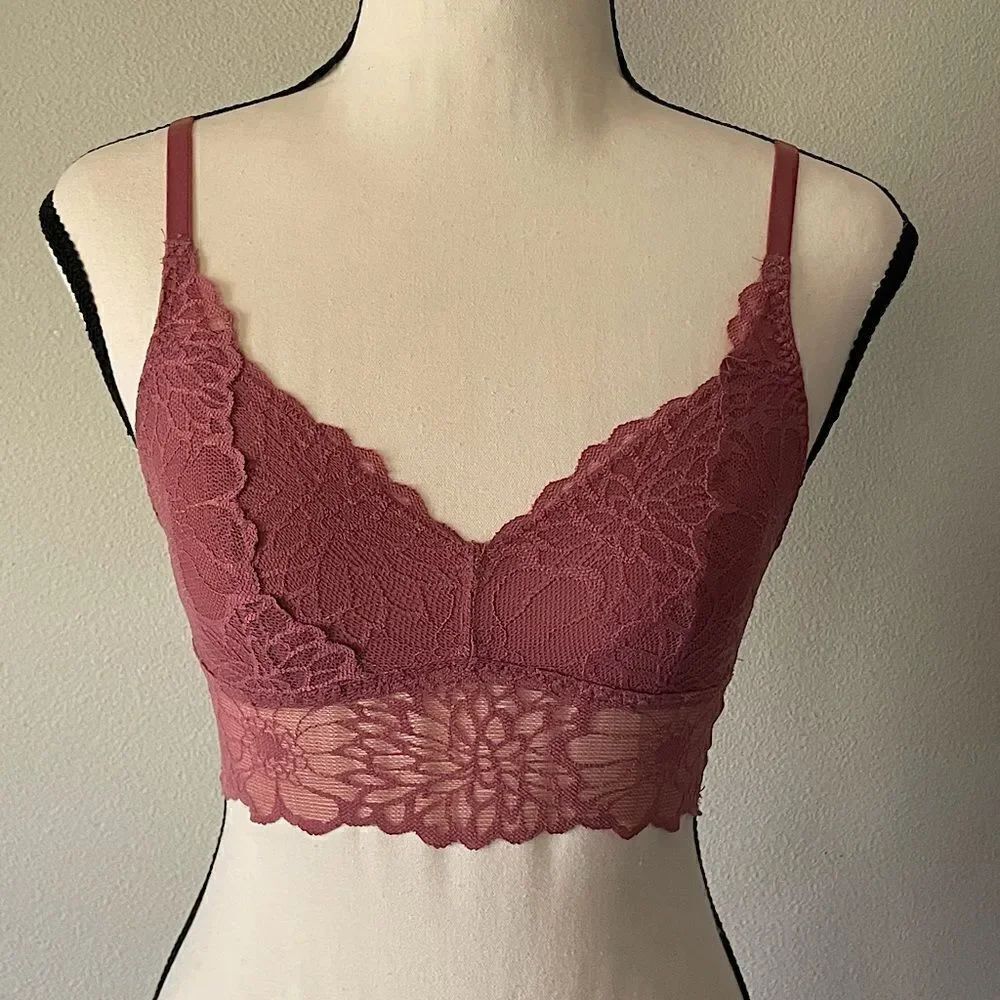 PINK by Victoria’s Secret, Dusky Pink, Lace Bralette. Size XS.